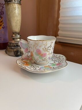Formalities by Baum Bros butterfly espresso cup & saucer